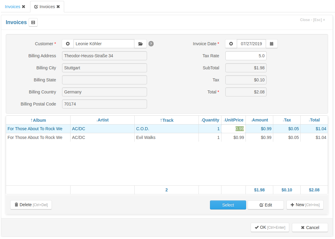 Edit Invoice