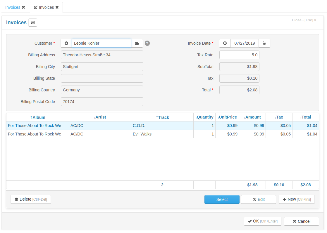 Edit Invoice