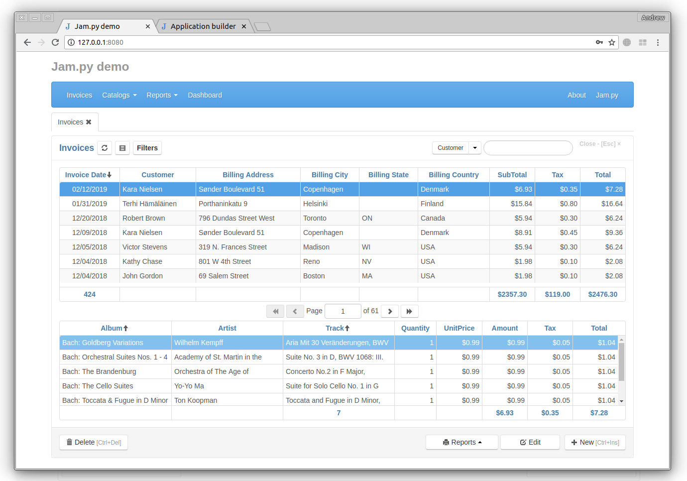 Demo application